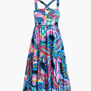 J Crew Apron maxi dress in Ratti® kaleidoscope floral. Size 6.